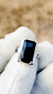 Natural Untreated Mozambique Dark Green Tourmaline 7.5 carat VS clarity silver handmade ring