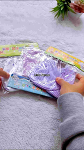 3 Set (12pcs) Sarung Tangan dan Kaos Kaki Bayi Newborn Lilac Series Bolo Bolo 0-3 Bulan