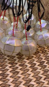 Capiz lantern size 4 inches set of 10 pcs with complete se of wiring