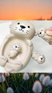 Children Bath Toys Floating Otter Playing Water Toys Bathroom Bathing Toys Shower Mainan Mandi