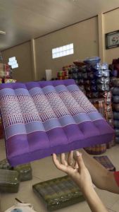 38 x 40 x 7 ซม. เบาโฆษณา เบาโฆษณาพิงหลังหนา ผ้าลายขิด ยัดนุ่นล้วน 100% นุ่นแท้