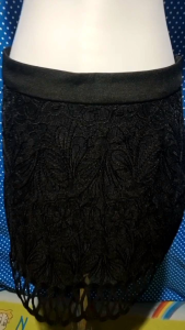 BAWAHAN WANITA ROK PENDEK HITAM(RED 2) 597