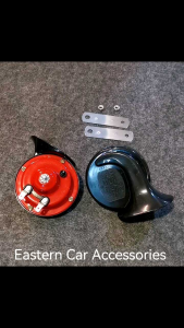 1set 2pcs 12V 300DB Electric Snail Shape Train Horn Super Loud Waterproof Horn Air Horn