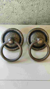 Handle Pintu Rumah Gebyok Kuningan Motif Gby 096 Antik 2 Pcs