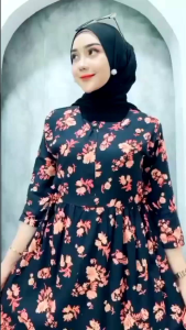 Miranda Dress Rayon 3/4 / Daster Rayon Premium / Dress Busui Friendly / Midi Dress