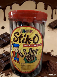 Junior Stik-O Ube Wafer Stick - 300g Jar of Delicious Snack Bars