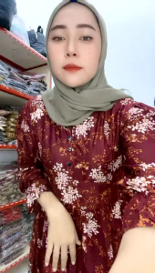 Gamis Dress Wanita Fuja Katun Rayon Kasual