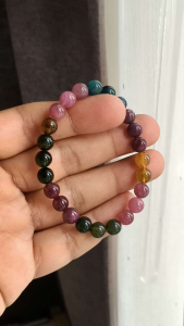 สร้อยหิน ทัวมาลีนหลากสี (Multi Color Tourmaline) 🌈  หินสีลูกกวาดหวานๆสดใส