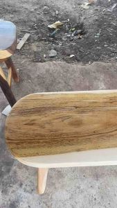 ม้านั่งไม้แต้ เก้าอี้แคปซูล เก้าอี้คาเฟ่ เก้าอี้วินเทจ แข็นแรง ทนทาน ผลิตจากไม้ ม้านั่งไม้แผ่นเดียว