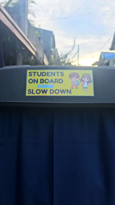 Student On Board Vinyl Sticker for Electronic Bikes EBIKE or cars 3x7 inches