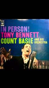 [ แผ่นเสียง Vinyl LP ] Artist : Tony Bennett With Count Basie And His Orchestra Album :   In Person! Cover : VG++  Disc : VG++ Manufactured : Japan Released : 1969 Price : 1850