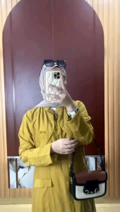 Gamis Safiya Wanita Busui Bahan Linen Premium / Gamis Wanita Kekinian Simple Murah / Gamis Wanita Model Terbaru Cantik By Shanumdaily