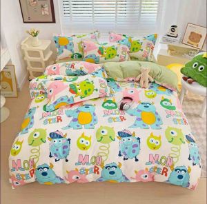ผ้าปูที่นอน||ชุดผ้าปูที่นอน(ลายมอนสเตอร์) ขนาด 3|5|6 🛌 ฟุต เนื้อผ้าคอตตอน 100% หนานุ่ม นอนสบาย🛒🌷🌸🌈