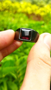 Cincin Batu Kecubung Wulung Syntetic