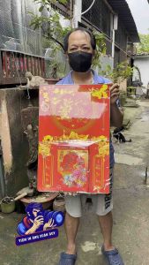 Tranh Lịch Tết 2026 Bằng Gỗ Laminate Tráng Gương 3D – Chủ Đề Phúc Lộc Thọ – Treo Tường 40x60cm – Kèm Bloc Lịch