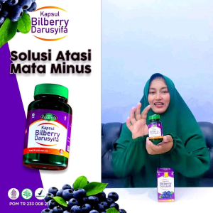 Bilberry Darusyifa Vitamin Mata Obat Herbal Mata Rabun Buram Obat Mata Minus Plus Halal MUI BPOM