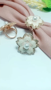 Bros Ring Jilbab Bunga Eksklusif Simple Elegan Cantik Cincin Hijab Kerudung Segi Empat Trend