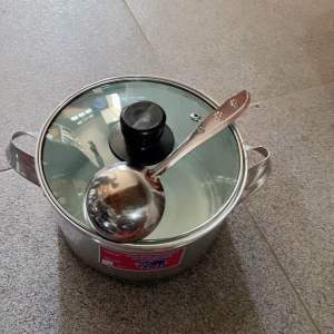 DISKON SALE PANCI SAYUR ALUMINIUM TIPIS FREE CENTONG 18.20.22 cm