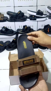 Rovalova - Walksy Mocca Sandal Slide Velcro Pria Wanita bahan kulit sintetis