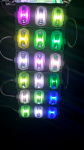 Lampu LED kolong 3 mata RGB 12v 24v truk mobil motor