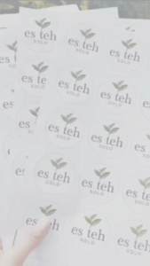 Stiker Label Cup Es Teh Solo Cromo