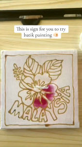 WOODEN BATIK PAINTING KIT MERDEKA (15CMX15CM)