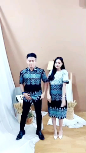 DRESS BROKAT ANJANI SILVER SARIMBIT BATIK M L XL XXL 3L