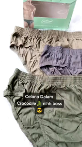 3pcs Celana Dalam Pria Dewasa Crocodile CD Crocodile Kotak Hijau