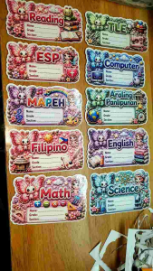 Subject Sticker Labels SOLD PER SET