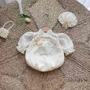 (3-12kg) Body Cổ Tàu NHÍM XÙ KIDS Cho Bé Gái Sơ Sinh Đầy Tháng Thôi Nôi Sinh Nhật B102