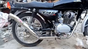 TMX 125/155 OPEN PIPE 51 MM TRI-CUT HIGH MOUNT WITH SILENCER