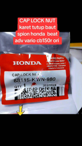 KARET TUTUP BAUT SPION BEAT SCOOPY VARIO ADV 150  CB 150R / 88115-KWN-980 ORI HGP