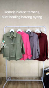 Kemeja Atasan Blouse Korea Style Terbaru