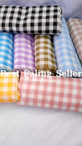 {0.5 meter} Kain Kotak Abadi 1 Cm kain kotak kotak kain kotak lilac kain kotak merah putih kain merah putih kain kotak hitan putih kain katun yarnded kain kotak kotak meteran kain katun semi linen bisa cod
