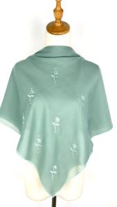 DAISY Bawal Sulam Bidang 45 Cotton Voile - Tudung Bawal Sulam Bunga Bidang 45 Daisy  Embroidery ILYANIS