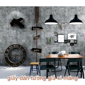 10 mét giấy dán tường có keo sẵn khổ 45cm GIẢ XI MĂNG