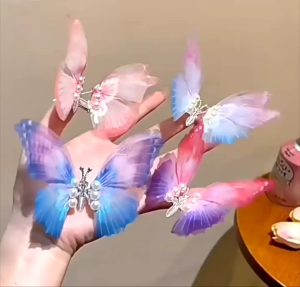 Jepit Rambut Kupu-Kupu Bergerak: Aksesori Rambut Fleksibel Untuk Dewasa & Anak-Anak