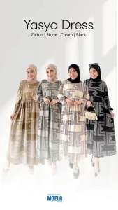 YASYA DRESS. Bahan Cotton Rayon Premium. PJ.130cm LD.105cm. Kancing Depan.