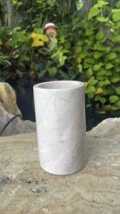 แจกันดอกไม้หินอ่อน(ทรงกระบอก)