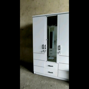 Lemari pakaian 3 pintu - Lemari baju 3 pintu full kaca lemari putih olympic harga termurah Sumedang bandung Cirebon tegal