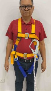 เซพตี้ตะขอใหญ่ 1 Hook Original high-altitude work safety belt full-body five-point wear-resistant insurance and anti-fall outdoor construction site national standard safety