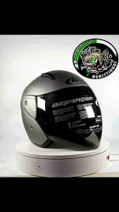 HELM GM STYLO SOLID GREY DOFF VISOR SMOKE