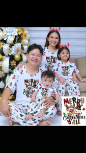 FAMILY CHRISTMAS T-SHIRT AND PAJAMA TERNO