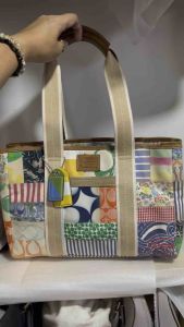 Preloved authentic Hamptons WeekendPatchwork Canvas Tote Bag