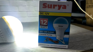 SURYA LAMPU BOHLAM LED AKI DC 12V SDC 12W CLEAR CAHAYA PUTIH BAGUS KUALITAS TERBAIK