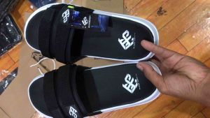 Sandal Selop Distro Blessingpath pria wanita Anak Dewasa Sandal slop Sandal Suede Casual Untuk Dewasa Sandal Kulit Sapi Warna Coklat Dan Abu-Abu - Lazada