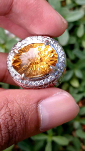 CINCIN BATU PERMATA CITRINE QUART NATURAL