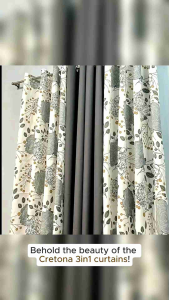 3-in-1 \"CAMILLA\" Curtain Set: Per Piece 6ft or 7ft (Direct Supplier)