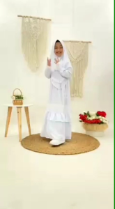 Gamis Putih Anak Perempuan Cutetrik Couple Mom Gamis White Manasik