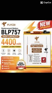 FLYCDI BLP757 4400mAh Battery for Realme 6 6 Pro 6i 6S RMX2001 RMX2061 RMX2063 High Capacity Replacement Battery